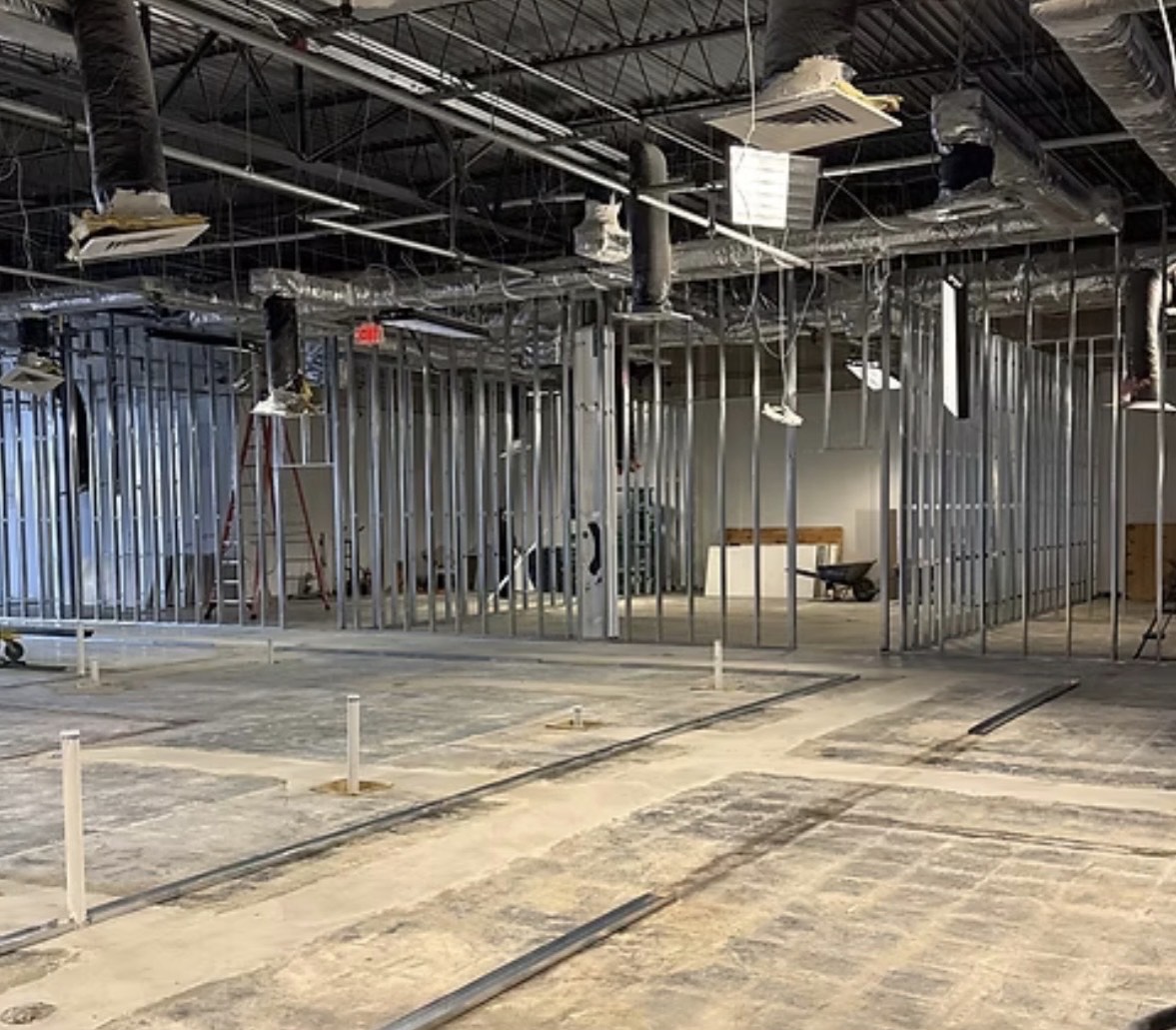 Basement walkout under construction