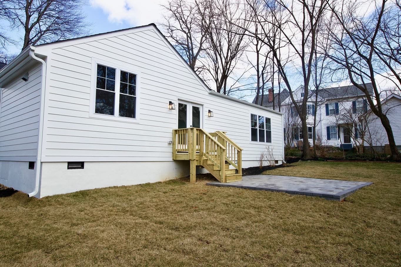 Basement walkout under construction